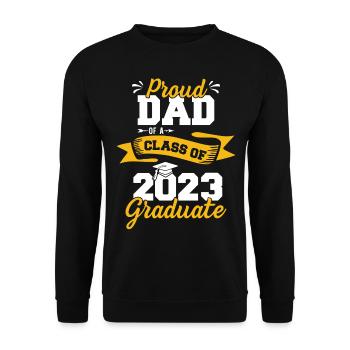 Fier père d’un diplômé de la promotion 2023 - Sweat-shirt Unisexe - noir - Devant - Alina (178cm) & Michal (187cm)