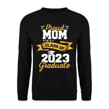 Fière maman d’un diplômé de la promotion 2023 - Sweat-shirt Unisexe - noir - Devant - Alina (178cm) & Michal (187cm)