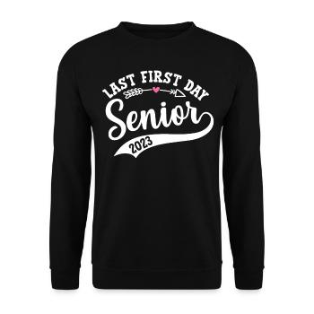 My Last First Day Senior Class Of 2023 - Unisex Pullover - Schwarz - Vorne - Alina (178cm) & Michal (187cm)