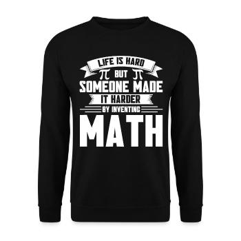 Math Mathematics Science Math Gift - Unisex Sweatshirt - black - Front - Alina (178cm) & Michal (187cm)
