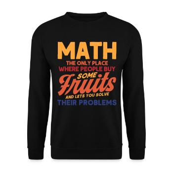 Math Mathematics Science Math Gift - Unisex Sweatshirt - black - Front - Alina (178cm) & Michal (187cm)