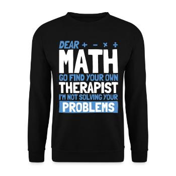 Math Mathematics Science Math Gift - Unisex Sweatshirt - black - Front - Alina (178cm) & Michal (187cm)