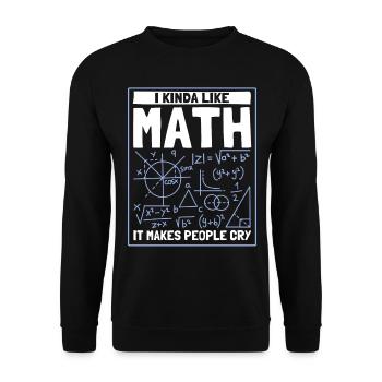 Math Mathematics Science Math Gift - Unisex Sweatshirt - black - Front - Alina (178cm) & Michal (187cm)