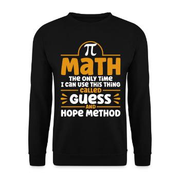 Math Mathematics Science Math Gift - Unisex Sweatshirt - black - Front - Alina (178cm) & Michal (187cm)