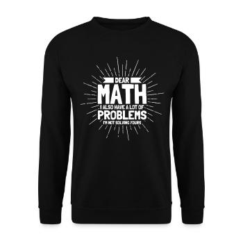 Math Mathematics Science Math Gift - Unisex Sweatshirt - black - Front - Alina (178cm) & Michal (187cm)