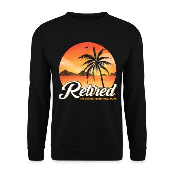 Ruhestand Rente Rentner Rente 2022 Geschenk - Unisex Pullover - Schwarz - Vorne - Alina (178cm) & Michal (187cm)