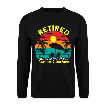 Ruhestand Rente Rentner Rente 2022 Geschenk - Unisex Pullover - Schwarz - Vorne - Alina (178cm) & Michal (187cm)