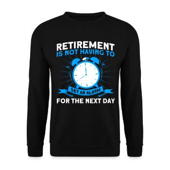 Ruhestand Rente Rentner Rente 2022 Geschenk - Unisex Pullover - Schwarz - Vorne - Alina (178cm) & Michal (187cm)