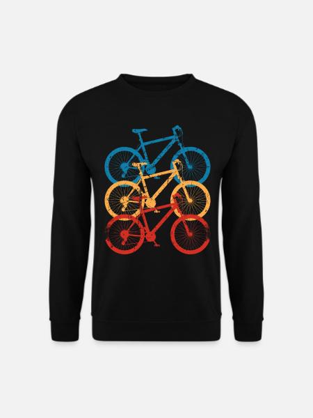 Radfahrer Lustiges Vintage Fahrrad Radfahrer - Unisex Pullover - Schwarz