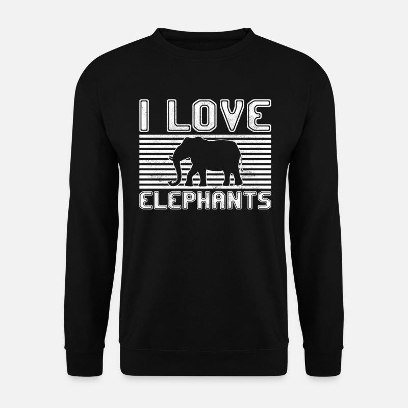 I love elephants - Unisex Sweatshirt - black