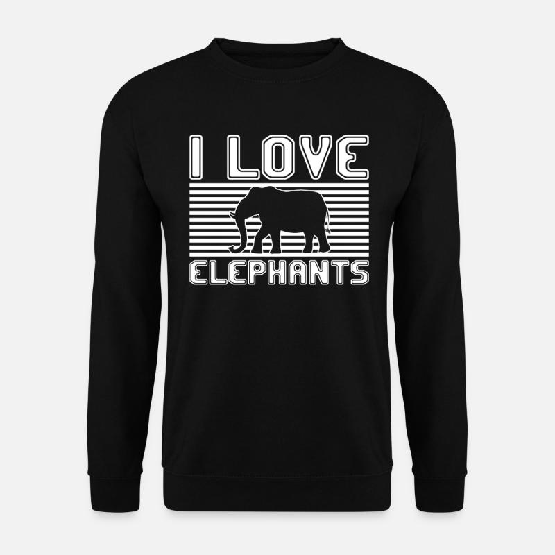 I love elephants - Unisex Sweatshirt - black