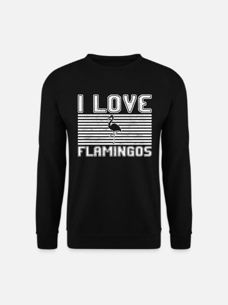 I love flamingos - Unisex Sweatshirt - black