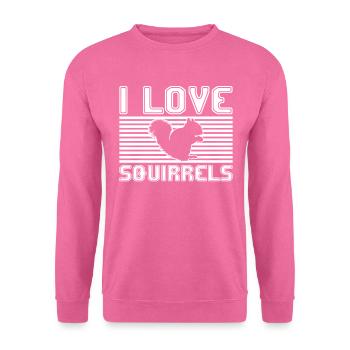 J’adore les écureuils - Sweat-shirt Unisexe - rose - Devant