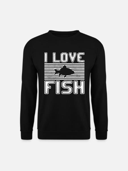 J’adore le poisson - Sweat-shirt Unisexe - noir