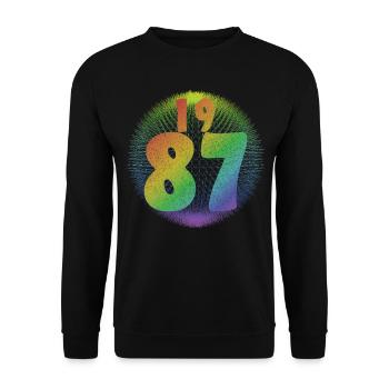 Idée cadeau d’anniversaire VINTAGE LGBT 1987 - Sweat-shirt Unisexe - noir - Devant - Alina (178cm) & Michal (187cm)