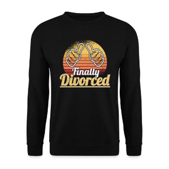 Scheidung Trennung Ehe Ex Scheidungsparty - Unisex Pullover - Schwarz - Vorne - Alina (178cm) & Michal (187cm)