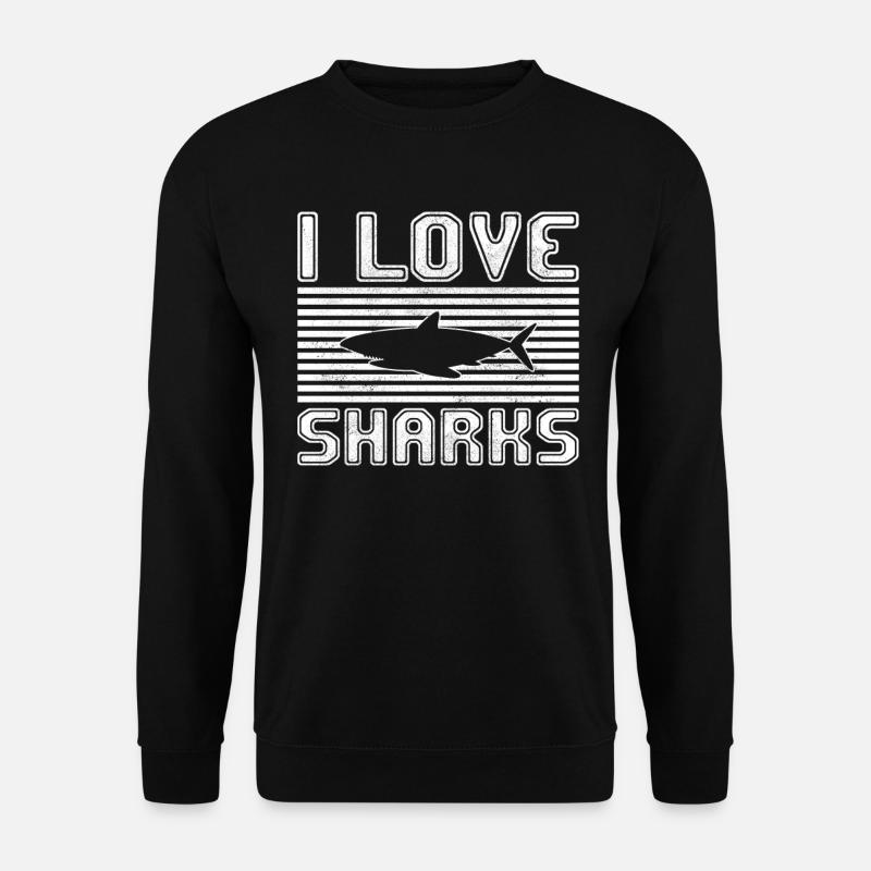 I love sharks - Unisex Sweatshirt - black