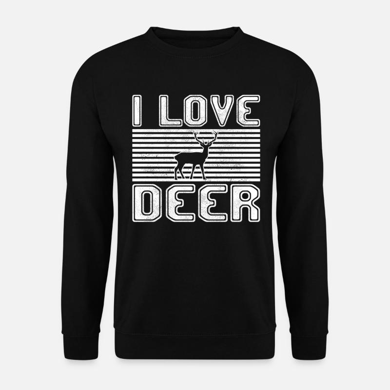 I love deer - Unisex Sweatshirt - black