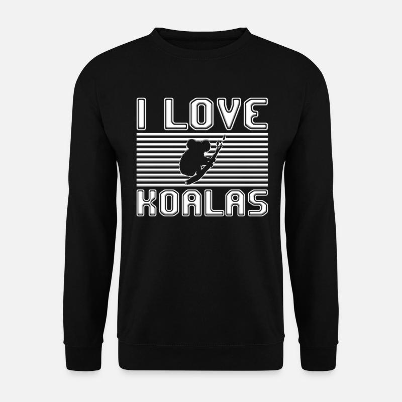 I love koalas - Unisex Pullover - Schwarz