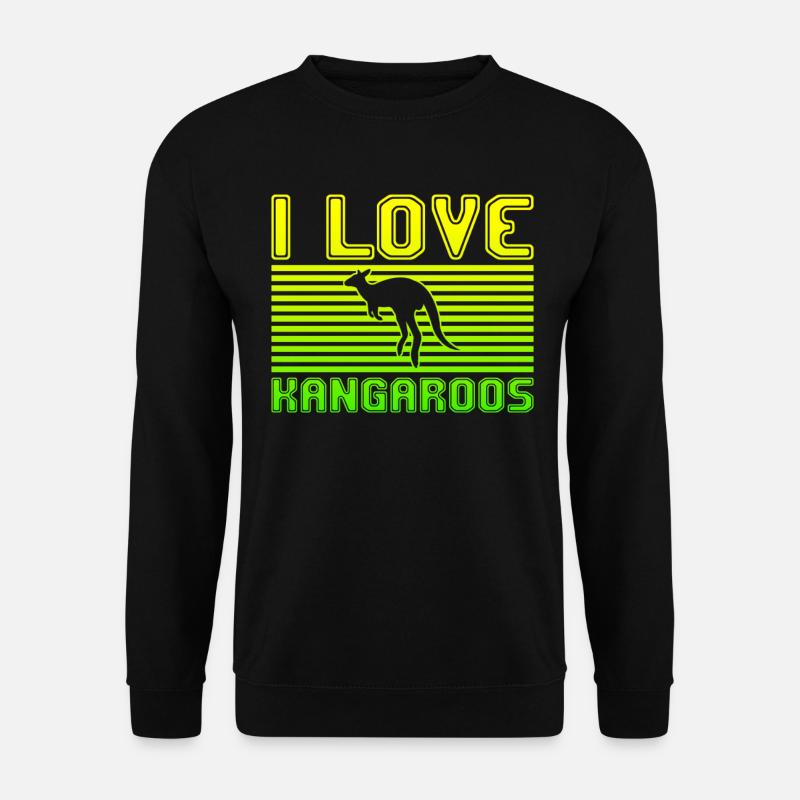 I love kangaroos - Unisex Sweatshirt - black