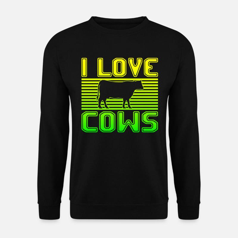 I love cows - Unisex Pullover - Schwarz