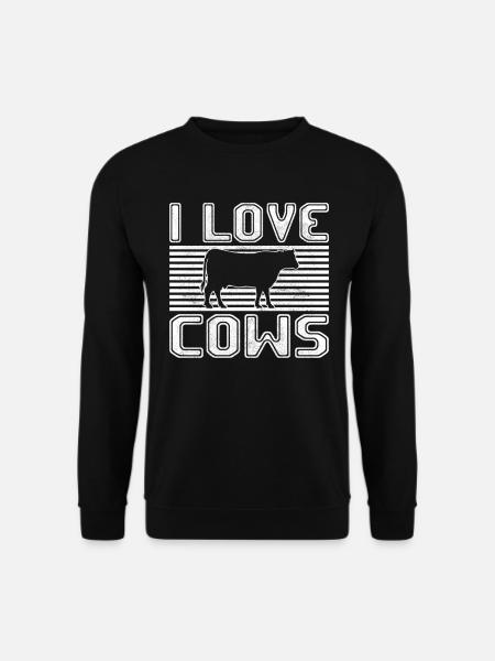 I love cows - Unisex Sweatshirt - black
