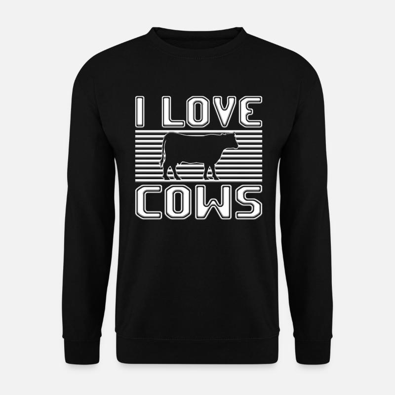 I love cows - Unisex Pullover - Schwarz