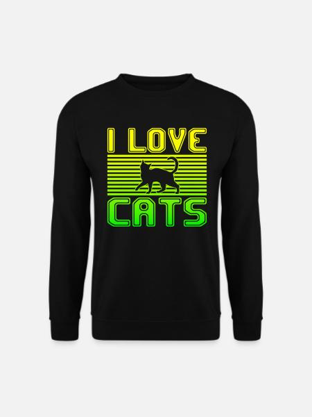 I love cats - Unisex Sweatshirt - black