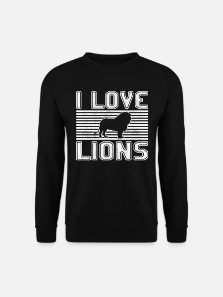 I love lions - Unisex Sweatshirt - black