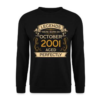 Birthday Legends est né en octobre 2001 - Sweat-shirt Unisexe - noir - Devant - Alina (178cm) & Michal (187cm)