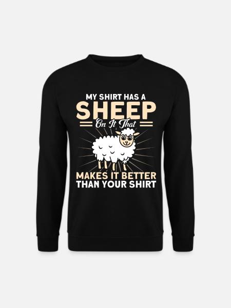 Schafzucht Landwirt Nutztier Schafe Geschenk - Unisex Pullover - Schwarz