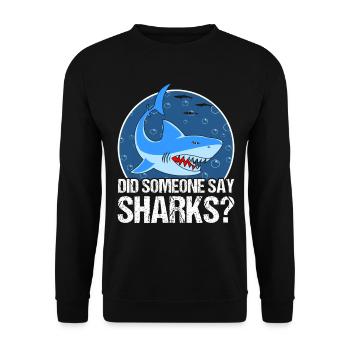 Shark Shark Lover Shark Gift - Unisex Sweatshirt - black - Front - Alina (178cm) & Michal (187cm)