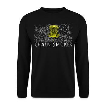 Retro Sunset Chain Smoker Disc Golf - Sweat-shirt Unisexe - noir - Devant - Alina (178cm) & Michal (187cm)