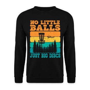 No Little Balls Just Big Discs Fun Disc Golf - Unisex Sweatshirt - black - Front - Alina (178cm) & Michal (187cm)