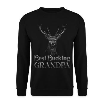 Buck Deer Hunting Hunter - Unisex Pullover - Schwarz - Vorne - Alina (178cm) & Michal (187cm)