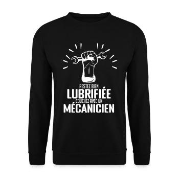 Mécanique Machines Réparation Véhicule Restez bien - Sweat-shirt Unisexe - noir - Devant - Alina (178cm) & Michal (187cm)