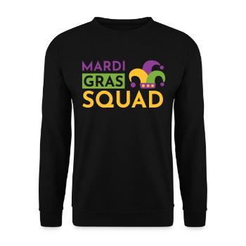 Mardi Gras Squad - Unisex Sweatshirt - black - Front - Alina (178cm) & Michal (187cm)