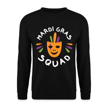 Mardi Gras Squad - Unisex Sweatshirt - black - Front - Alina (178cm) & Michal (187cm)