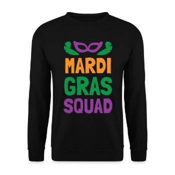 Mardi Gras Squad - Unisex Pullover - Schwarz - Vorne - Alina (178cm) & Michal (187cm)