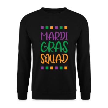 Mardi Gras Squad - Unisex Sweatshirt - black - Front - Alina (178cm) & Michal (187cm)