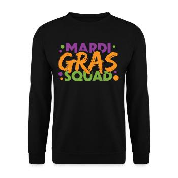 Mardi Gras Squad - Unisex Sweatshirt - black - Front - Alina (178cm) & Michal (187cm)