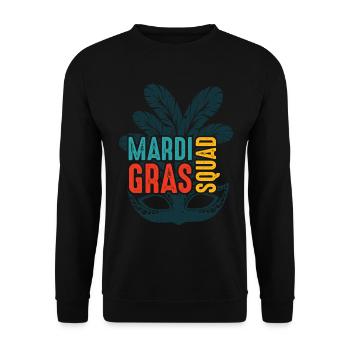 Mardi Gras Squad - Unisex Sweatshirt - black - Front - Alina (178cm) & Michal (187cm)