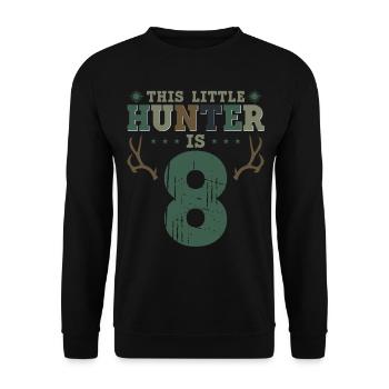 Buck Deer Hunting Hunter Kid 8ème - Sweat-shirt Unisexe - noir - Devant - Alina (178cm) & Michal (187cm)