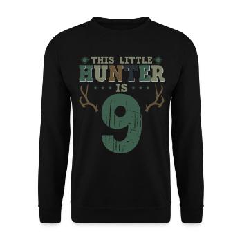 Buck Deer Hunting Hunter Kid 9ème - Sweat-shirt Unisexe - noir - Devant - Alina (178cm) & Michal (187cm)