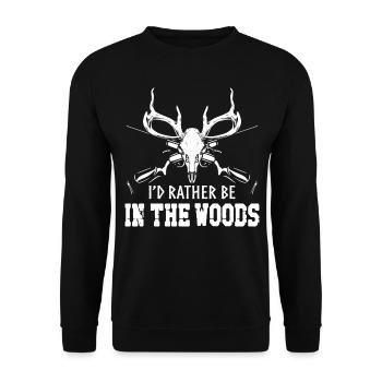 Chasseur de cerfs buck J’aurais - Sweat-shirt Unisexe - noir - Devant - Alina (178cm) & Michal (187cm)