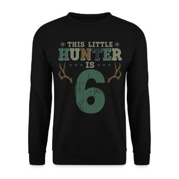 Buck Deer Hunting Hunter Kid 6ème - Sweat-shirt Unisexe - noir - Devant - Alina (178cm) & Michal (187cm)
