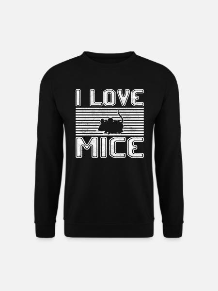 ich liebe mäuse - Unisex Pullover - Schwarz