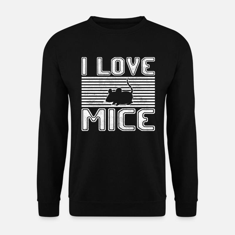 ich liebe mäuse - Unisex Pullover - Schwarz