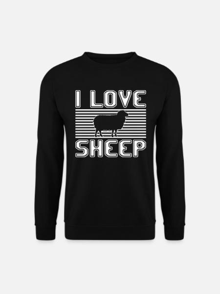 I love sheep - Unisex Sweatshirt - black