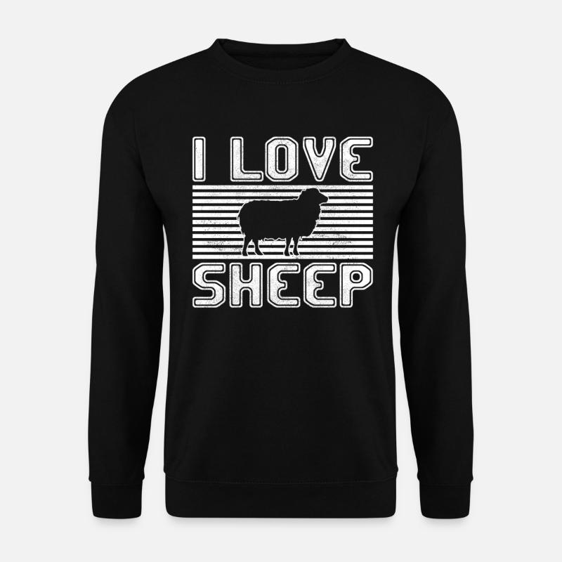 I love sheep - Unisex Sweatshirt - black